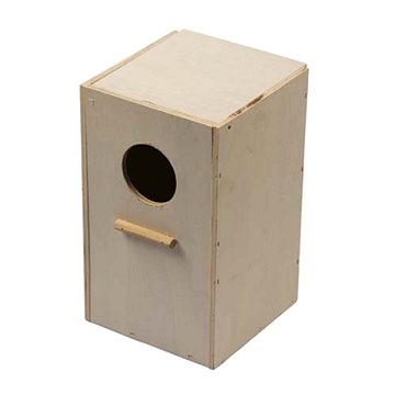 Duvo+ Drevená búdka pre agapornisy 15 ×15 × 25 cm