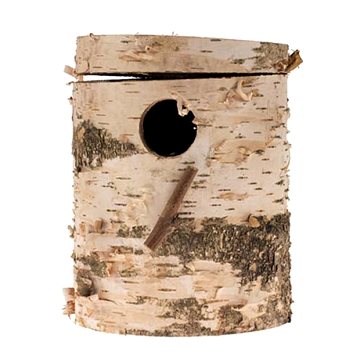 Duvo+ Drevená búdka pre andulky z brezového kmeňa 21 × 14 × 3,8 cm