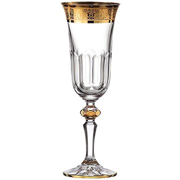 Bohemia Crystal Sada sklenic na šampaňské 2 ks 150 ml ROMANTIC