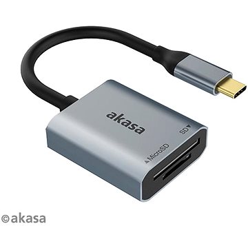 E-shop AKASA SD und microSD USB C Kartenlesegerät / AK-CR-10BK