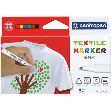 E-shop CENTROPEN Textilmarker 2739 6 Stück