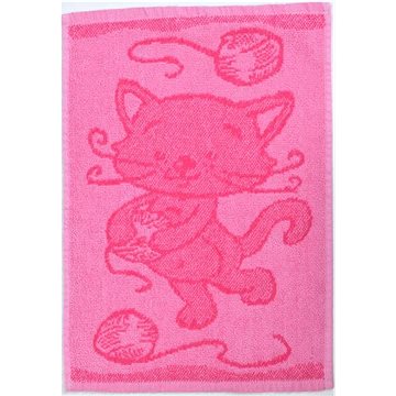 Profod Dětský ručník Cat pink 30×50 cm