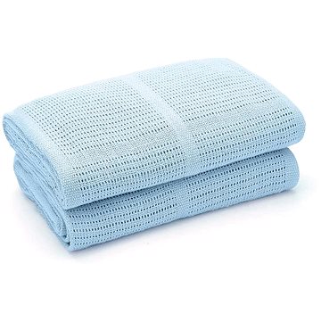 Dětská háčkovaná bavlněná deka Lorelli 75x100 CM BLUE