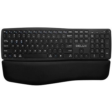 E-shop DELUX GM908CV Wireless Ergonomic Keyboard - dunkelgrau - US