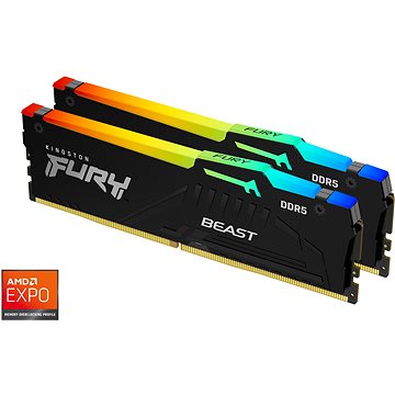 E-shop Kingston FURY 32GB KIT DDR5 5200MHz CL36 Beast Black RGB EXPO