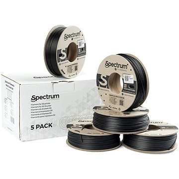 E-shop Filament Spectrum PLA Carbon Set 1.75mm Black 5x 0.25kg