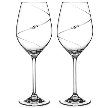 Diamante sklenice na bílé víno Silhouette City s kamínky Swarovski 360ml 2KS