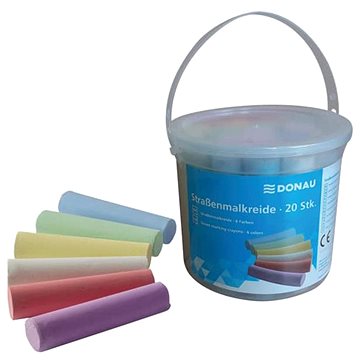 E-shop DONAU Gehwegkreide farbig - Packung mit 20 Stück