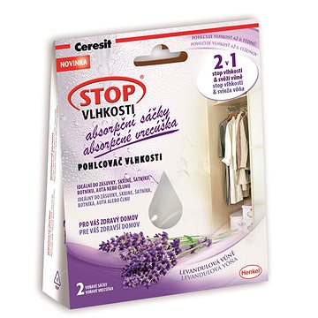 CERESIT Stop Vlhkosti 2v1 - absorpční sáčky levandule 2 x 50 g