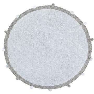 Přírodní koberec, ručně tkaný Bubbly Soft Blue 120 × 120 o cm