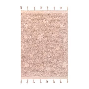 Přírodní koberec, ručně tkaný Hippy Stars Vintage Nude 120 × 175 cm