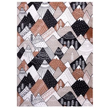 Dětský kusový koberec Fun Mountains cream 140 × 190 cm
