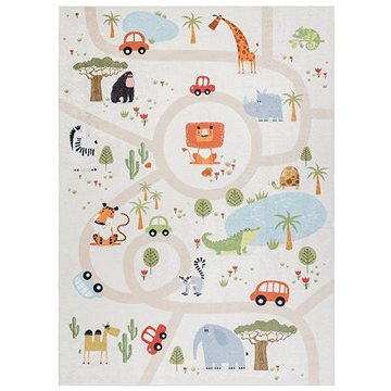 Dětský kusový koberec Bambino 1165 Zoo 120 × 170 cm
