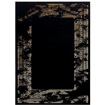 Kusový koberec Gloss 408C 86 glamour black/gold 120 × 170 cm
