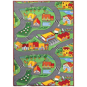 Hrací koberec pro děti silnice Little Village 140 × 200 cm