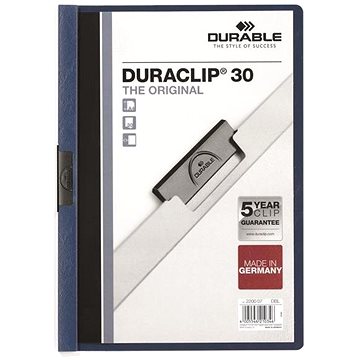 E-shop DURABLE Duraclip A4, 30 Blatt, dunkelblau
