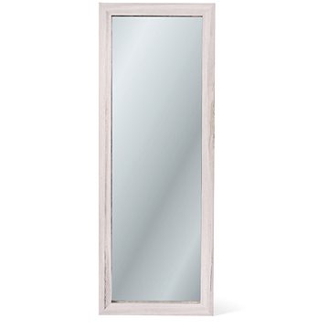 Nástěnné zrcadlo LUCAS, bílá, 124 x 47 x 2 cm