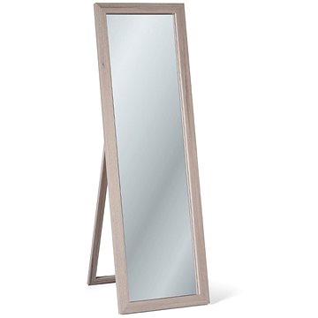 Stojací zrcadlo STAND, bílo/béžová, 146 x 46 x 3 cm