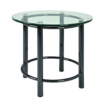 Konferenční stolek Foster III., 53 cm, čirá / chrom