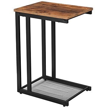 Odkládací stolek Stella, 65 cm, hnědá / černá