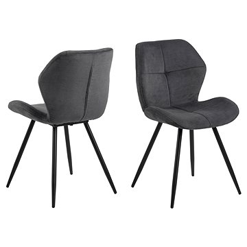 Design Scandinavia Jídelní židle Petri (SET 2 ks), antracitová