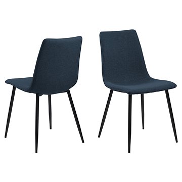 Design Scandinavia Jídelní židle Winnie (SET 4 ks), tmavě modrá