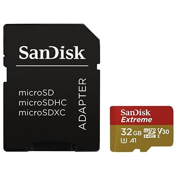 E-shop SanDisk MicroSDHC 32GB Extreme A1 Class 10 UHS-I (V30) + SD Adapter