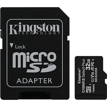 E-shop Kingston Canvas Select Plus micro SDHC 32GB Class 10 UHS-I + SD Adapter