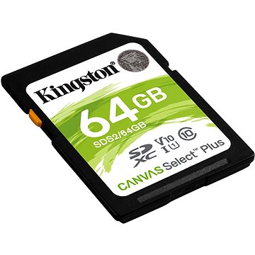 E-shop Kingston Canvas Select Plus SDXC 64GB Class 10 UHS-I