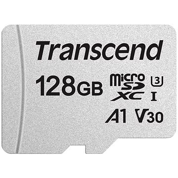 E-shop Transcend microSDXC 300S 128 GB + SD Adapter