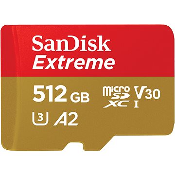 E-shop SanDisk microSDXC 512GB Extreme + Rescue PRO Deluxe + SD-Adapter