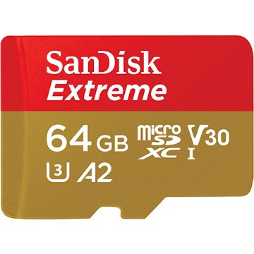 E-shop SanDisk microSDXC 64GB Extreme Action Cams and Drones + Rescue PRO Deluxe + SD-Adapter