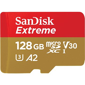 E-shop SanDisk microSDXC 128GB Extreme Action Cams and Drones + Rescue PRO Deluxe + SD-Adapter