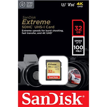 E-shop SanDisk SDHC 32GB Extreme + Rescue PRO Deluxe