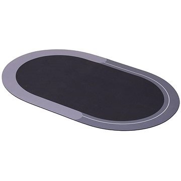DURAplast Absorpční koupelnová předložka, Clean&Dry, ovál, šedá, 50 × 80 cm