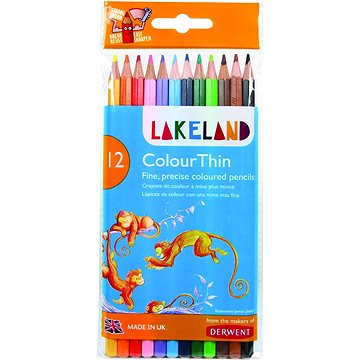 DERWENT Lakeland ColourThin, šestihranné, 12 barev