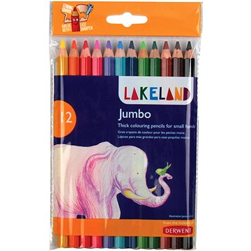 DERWENT Lakeland Jumbo Colouring, šestihranné, 12 barev