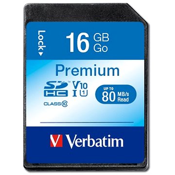 E-shop VERBATIM Premium SDHC 16 GB UHS-I V10 U1
