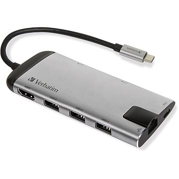 E-shop VERBATIM USB-C Multiport HUB USB 3.1 GEN 1 / 3 x USB 3.0 / HDMI / SDHC / microSDHC / RJ45