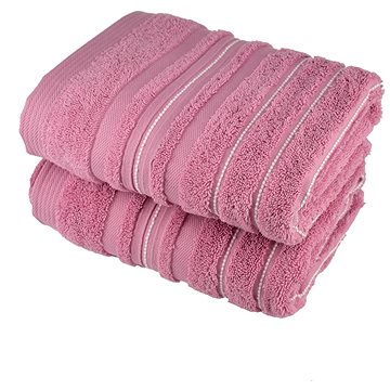 Dommio Ručník Stripes růžový 50×90 cm