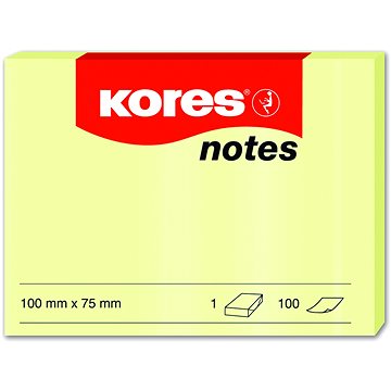 E-shop KORES 100 x 75 mm, 100 Blätter, gelb
