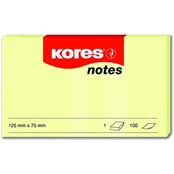 E-shop KORES 125 x 75 mm, 100 Blätter, gelb
