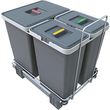 E-shop Elletipi ECOFIL - ausziehbarer Mülleimer mit Rahmen - 18 Liter + 8 Liter + 8 Liter - PF01 34B1