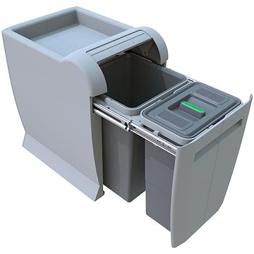 E-shop Elletipi Einbau-Abfallbehälter CITY - ausziehbar - 12 Liter + 8 Liter - PTA 3040A