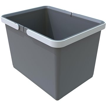 E-shop Elletipi Kunststoffkorb mit Griffen BIG, 12 L, grau, 22 x 22,5 x 30 cm
