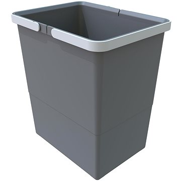 E-shop Elletipi Kunststoffkorb mit Griffen BIG, 18 L, grau, 34 x 22,5 x 30 cm