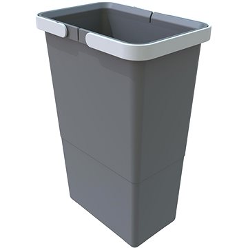 E-shop Elletipi Kunststoffkorb mit Griffen SMALL, 8 L, grau, 34 x 15 x 22,5 cm