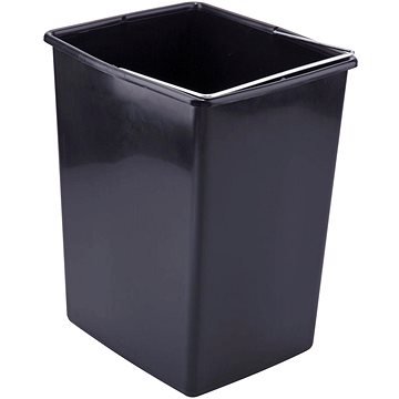 Elletipi Kunststoffkorb mit Griff, 17 L, schwarz, 35 x 27 x 24 cm