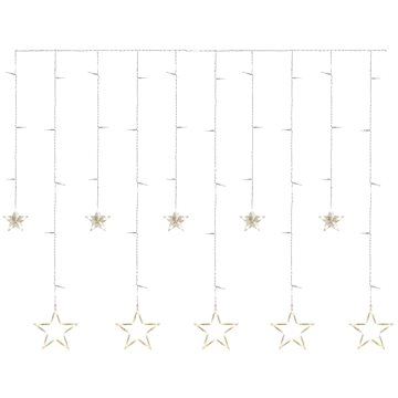 E-shop EMOS LED Weihnachtsvorhang - Sterne, 185x105 cm, innen, warmweiß