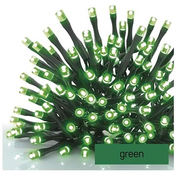 E-shop EMOS Standard LED-Weihnachtslichterkette, 10 m, für innen und außen, grün